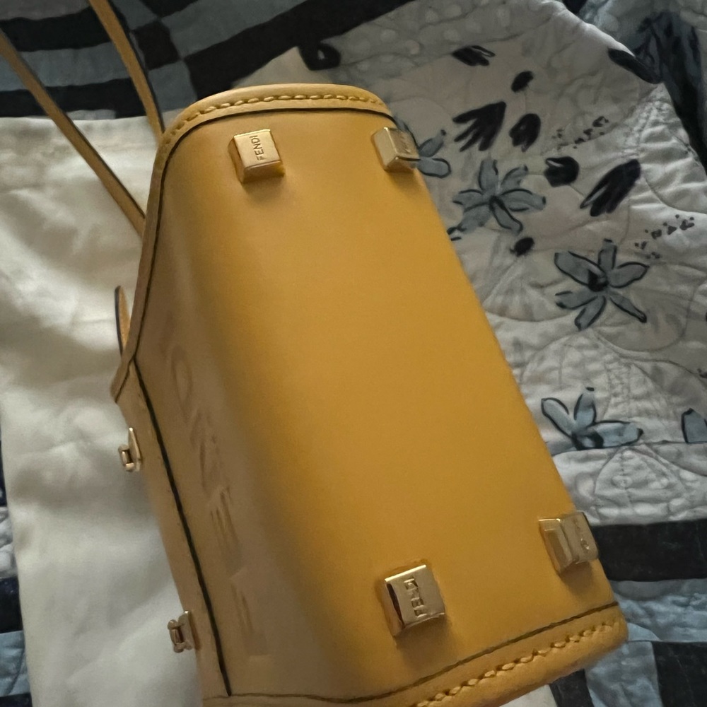 Fendi Mini Sunshine Shopper Yellow NEW - Picture 9 of 9